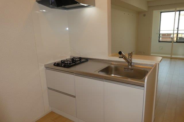 キッチン　2口ガスコンロ付きシステムキッチン