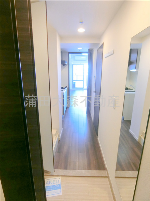 玄関　姿見鏡付きの玄関