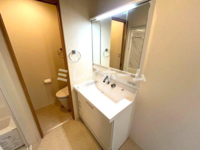 洗面設備　同建物内、別のお部屋の参考写真になります。