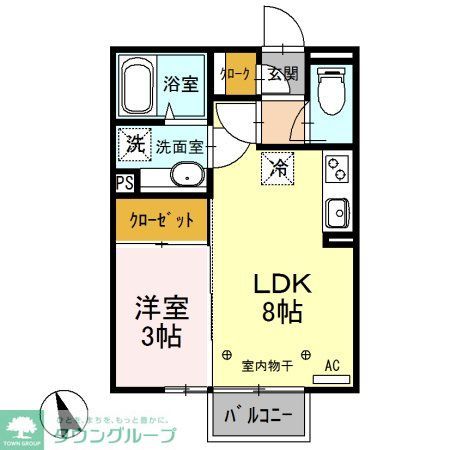 コンツェルト貝沢 Aの間取り写真