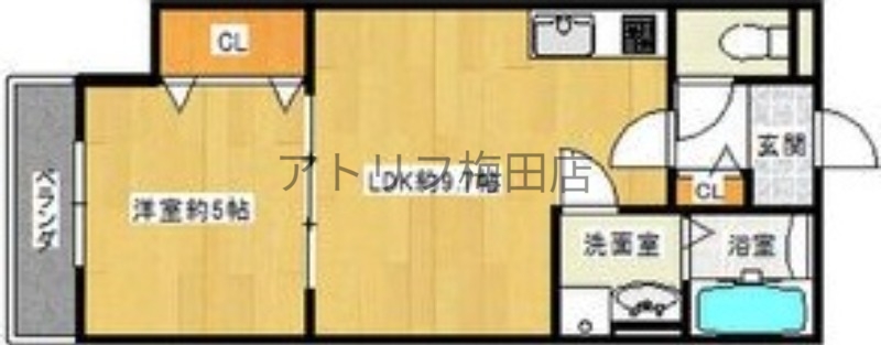 ＪＲ東海道本線 塚本駅 徒歩17分 3階建 築9年の間取り写真