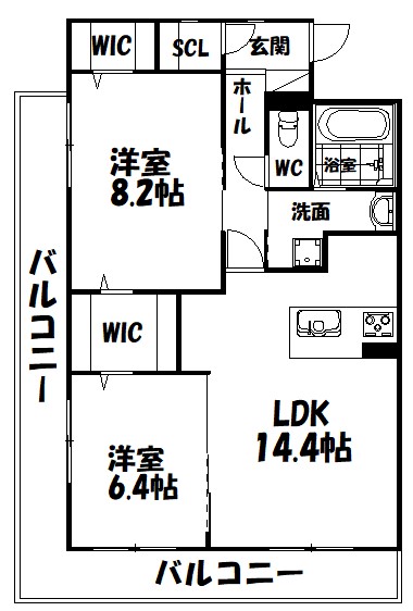 ロゼッタヒルズの間取り写真