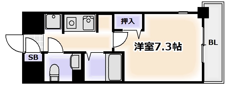 エイチ・ツー・オー東住吉I番館の間取り写真