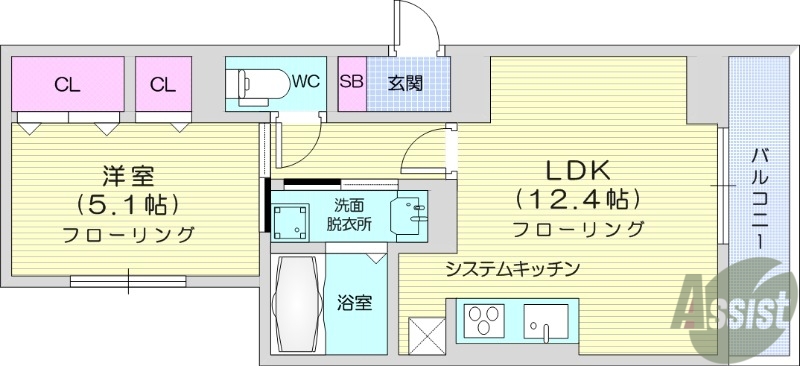 D-ROOM八軒小路の間取り写真