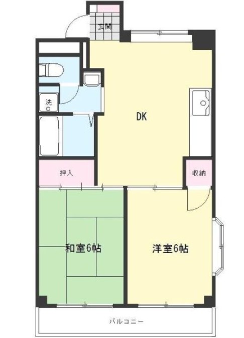 東京メトロ有楽町線 地下鉄赤塚駅 徒歩5分 5階建 築41年の間取り写真