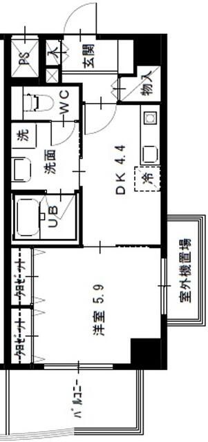東武伊勢崎線 西新井駅 徒歩2分 11階建 築19年の間取り写真