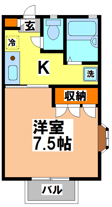 ＪＲ中央線 三鷹駅 徒歩10分 2階建 築32年の間取り写真