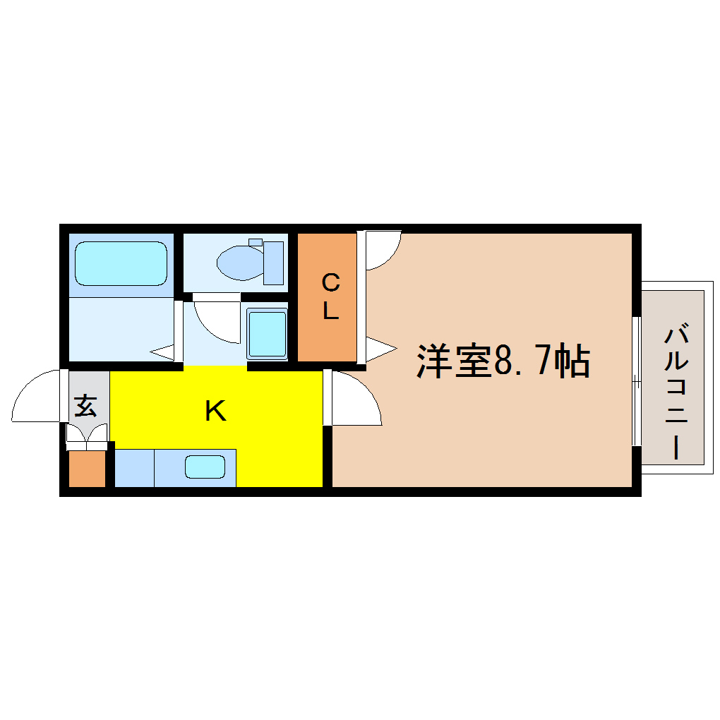 広瀬川ハイムAの間取り写真