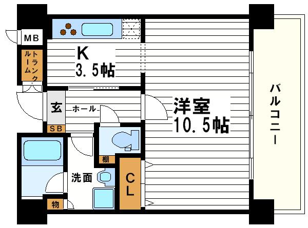 メゾンルージュ空堀の間取り写真