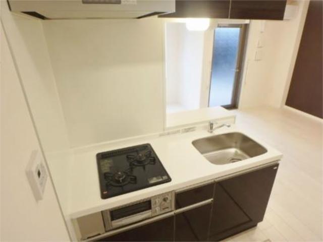 キッチン　２口ガスコンロ付きシステムキッチン