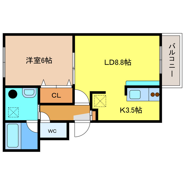 ＪＲ千歳線 恵庭駅 徒歩20分 4階建 築21年の間取り写真