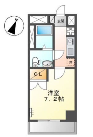 ＪＲ京浜東北線 川崎駅 徒歩10分 7階建 築21年の間取り写真