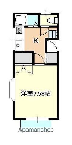 ＪＲ津山線 法界院駅 徒歩29分 2階建 築38年の間取り写真