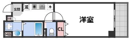 ジェイプライド難波南の間取り写真