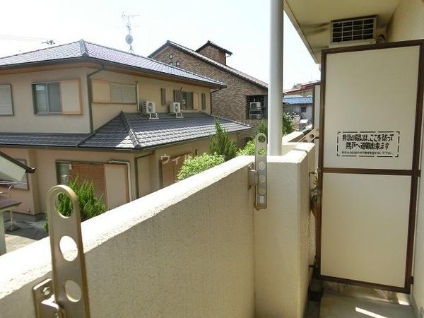 バルコニー　日当たりいいです！