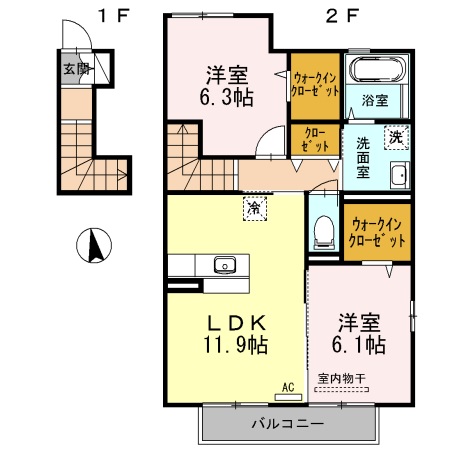 メルベーユ　ＭＴ　Ｃ棟の間取り