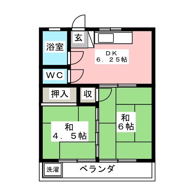 若松マンションの間取り