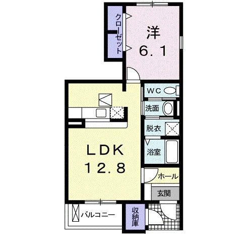 橋本市神野々のアパートの間取り