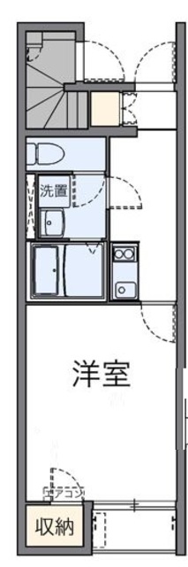 神戸市灘区篠原伯母野山町のアパートの間取り