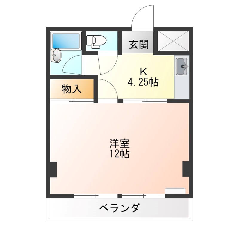 会津コーポの間取り