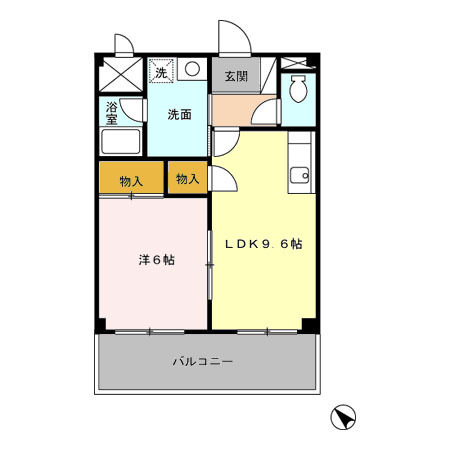 那覇市銘苅のマンションの間取り