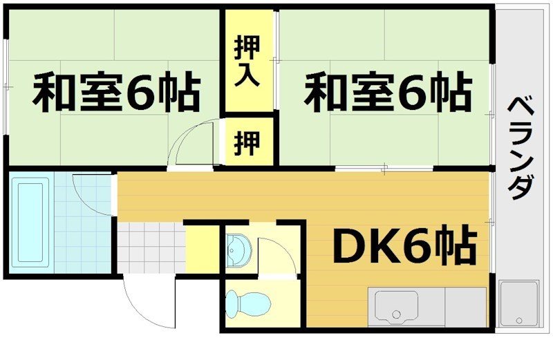 伴コーポラスの間取り