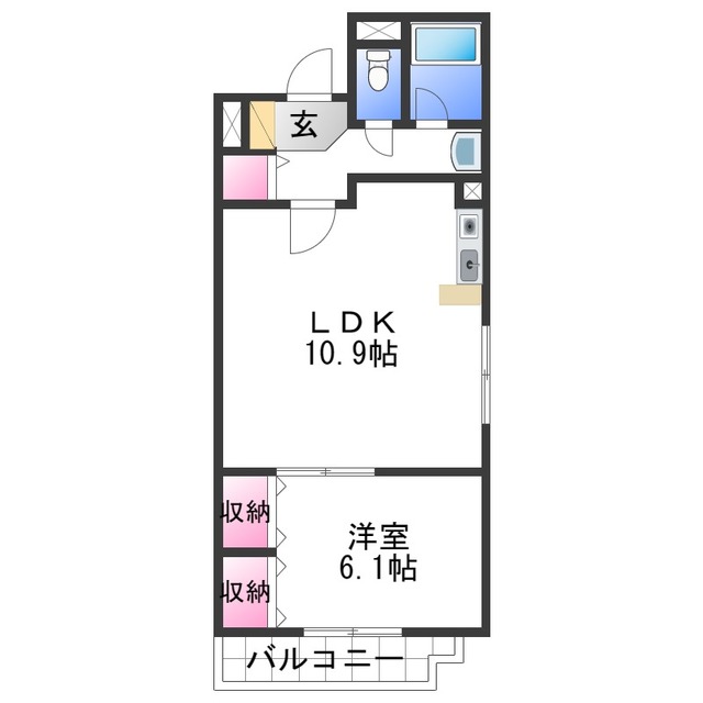 シャルマンフジ中之島弐番館の間取り