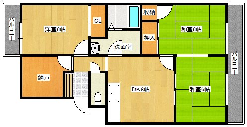グリーン栄松園の間取り