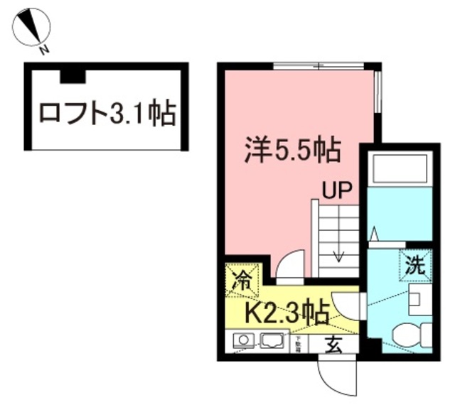 神奈川県座間市相模が丘２（アパート）の賃貸物件の間取り