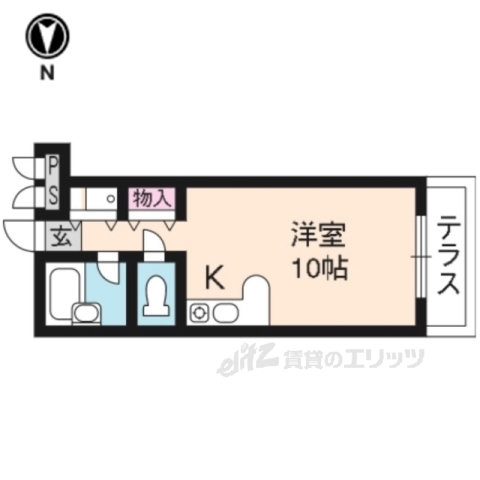 京都市上京区宮垣町のマンションの間取り