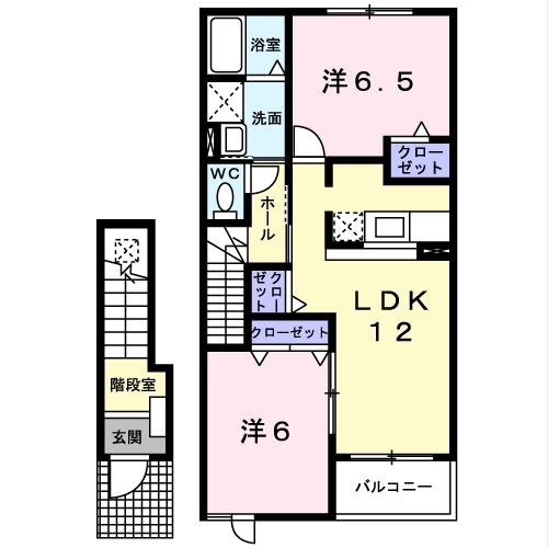 市原市今津朝山のアパートの間取り