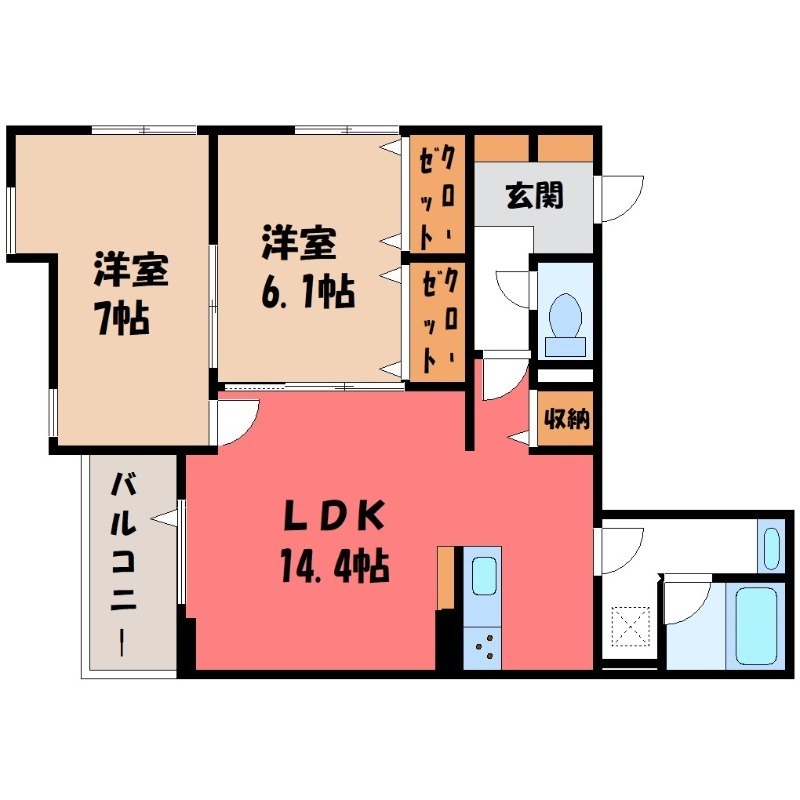 TORISIAS 元今泉の間取り