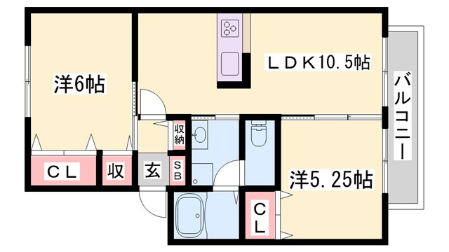 グランドゥールニシキの間取り