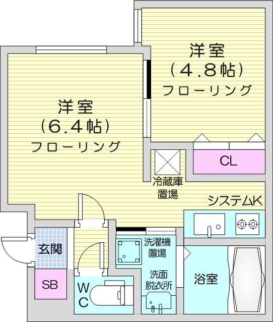 サクラブール澄川の間取り