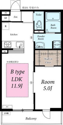 川口市本町のアパートの間取り