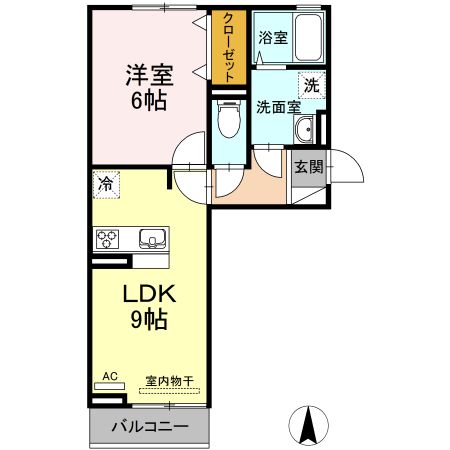 カエツリアルフィールド広野Ｄーｒｏｏｍの間取り