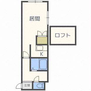 レオパレス北３４条第１の間取り