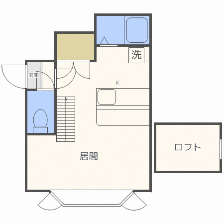 札幌市白石区栄通のアパートの間取り