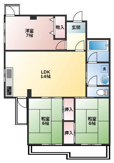 ヒルズ砂山の間取り