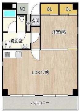 大阪市中央区内本町のマンションの間取り