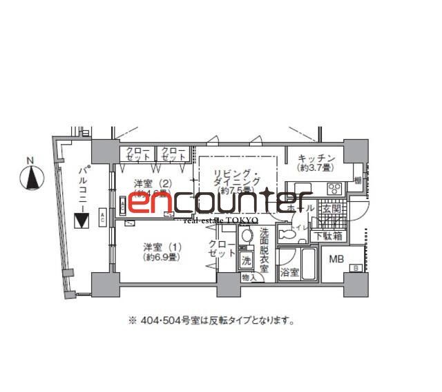 港区海岸のマンションの間取り