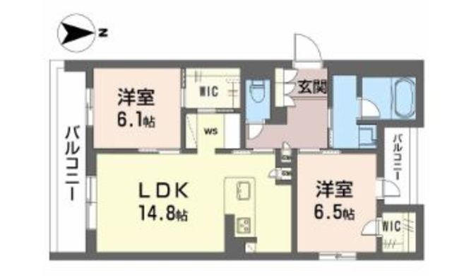 高槻市宮田町のマンションの間取り