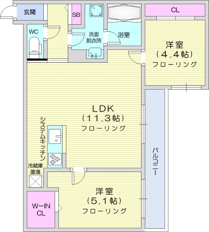 S-RESIDENCE北円山alesiaの間取り