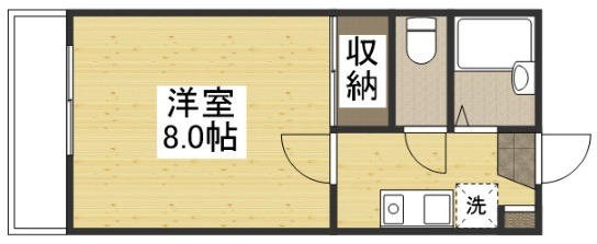 総社市中央のアパートの間取り