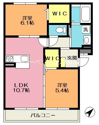 セジュール　グラードの間取り