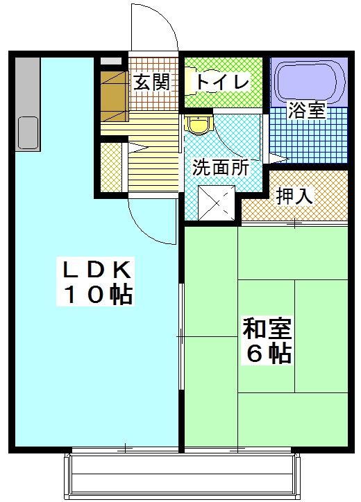 ひたちなか市高場のアパートの間取り