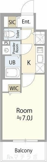 【名古屋市中区新栄のマンションの間取り】