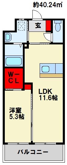 北九州市八幡西区里中のマンションの間取り