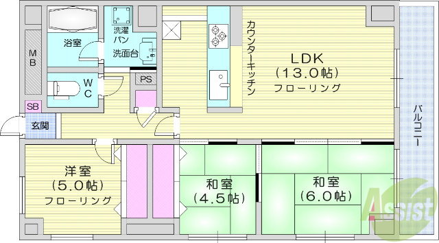 高砂関弐番館の間取り