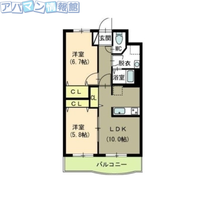 リヴェールあおばの間取り